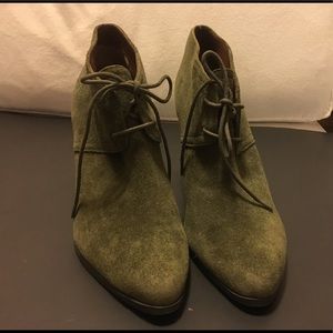 Franco Sarto Booties Suede Forest Green Sz 9.5